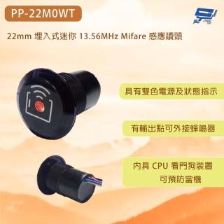 【CHANG YUN 昌運】PONGEE Pegasus PP-22M0WT 22mm埋入式迷你13.56MHz Mifare 感應鑽頭