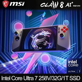 【MSI 微星】Claw 8 AI+ 電競遊戲掌機(Ultra 7 258V/32G/1T PCIe SSD/W11/A2VM-002TW)