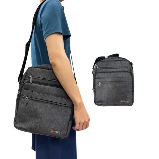【SNOW.bagshop】斜側包大容量(可A4紙二主袋+外袋共七層8吋平板進口防水尼龍布)