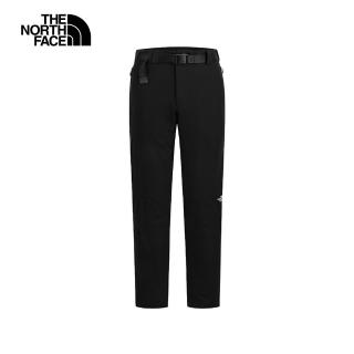 【The North Face 官方旗艦】北面男款黑色吸濕排汗可調節褲腰休閒長褲｜8BA74H0