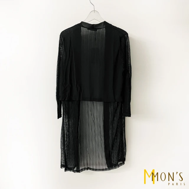 ILEY 伊蕾 落肩格紋針織外套(咖；M-XL；124451