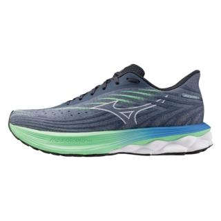 【MIZUNO 美津濃】慢跑鞋 男鞋 運動鞋 緩震 一般型 寬楦 SKYRISE 灰綠 J1GC250901