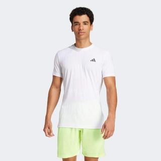【adidas 愛迪達】短袖上衣 男 訓練 慢跑 T FREELIFT TEE 白 JF4386