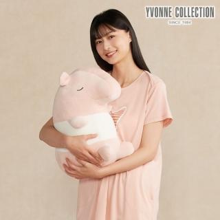 【YVONNE 以旺傢飾】馬來貘側姿靠枕-貝殼粉