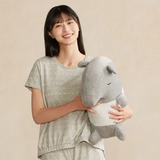 【YVONNE 以旺傢飾】馬來貘側姿靠枕-迷霧灰