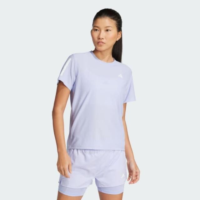 【adidas 愛迪達】短袖上衣 女 OTR B TEE 藍紫 JD6435