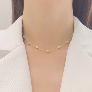 【LEESA】珍珠項鍊\銀飾\飾品\簡約項鍊\純銀項鍊\韓版\925純銀\INS\小紅書\銀項鍊\韓國項鍊\