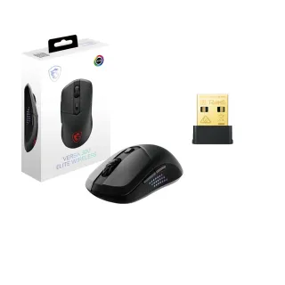 【MSI 微星】VERSA 300 ELITE W 超輕量無線電競滑鼠+迷你型 Wi-Fi 藍牙無線網卡