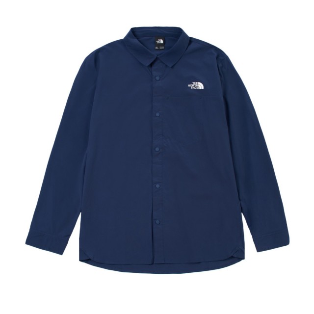 【The North Face】TNF 休閒 防潑水長袖襯衫 M NORTH DOME L/S SHIRT - AP 男 藍(NF0A4NCQ8K2)