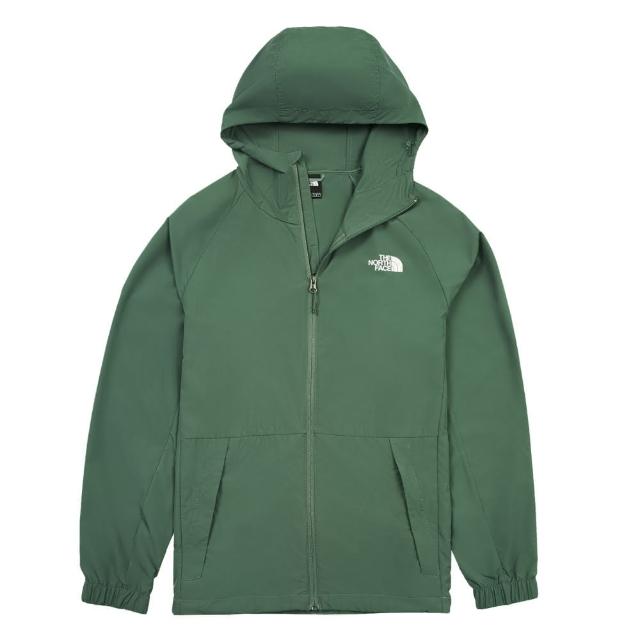 【The North Face】TNF 休閒 吸濕排汗連帽外套 M FLYWT WIND JACKET - AP 男 綠(NF0A8ET7HCH)