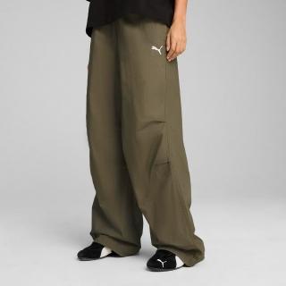 【PUMA】長褲 男 女 中性 休閒寬褲 寬鬆 Future Archive 歐規 綠 62969381