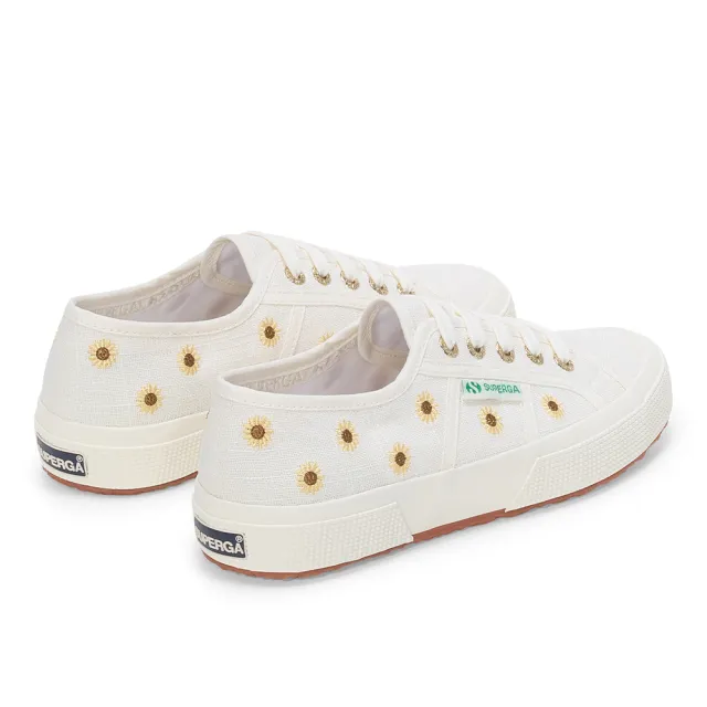 【SUPERGA】休閒鞋 女鞋 運動鞋 2750 經典系列 向日葵 刺繡 米白 S61436W-A03