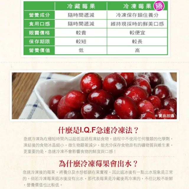 【幸美生技】任選2000出貨-加拿大進口有機冷凍蔓越莓400gx1包(檢驗 農藥殘留 重金屬)