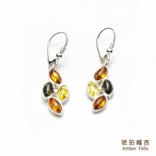 【Amber Felix】琥珀臧吉多色垂吊耳環(琥珀協會認證)