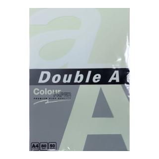 【Double A】彩色影印紙 80G A4-粉綠(500張/包)