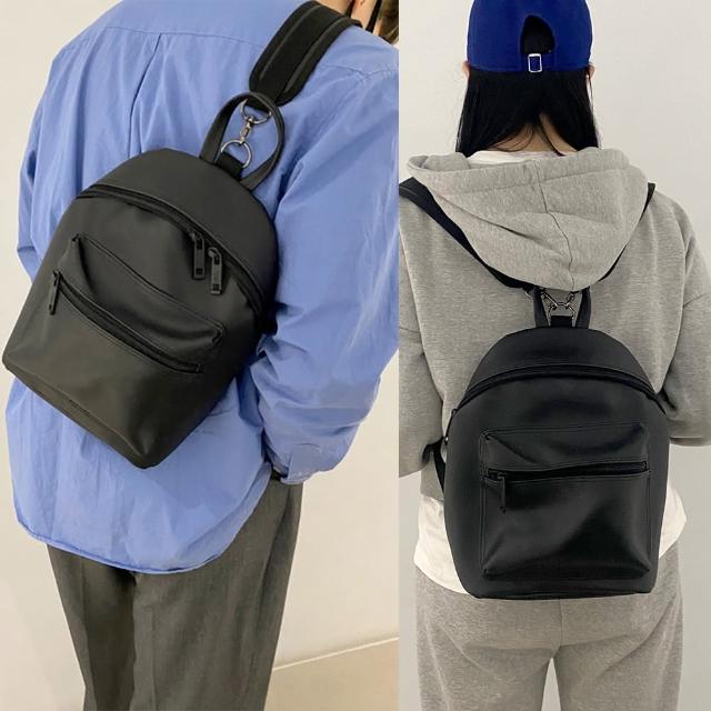 【WHOSE BAG】韓國製 皮革迷你兩用後背包 斜背包 NO.LF1199(男後背包 男斜背包 女後背包 女斜背包)