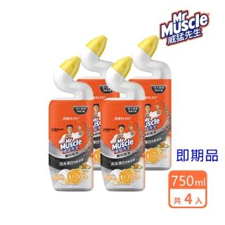 即期品【威猛先生】泡沫淨白潔廁凝膠750ml(4入組)