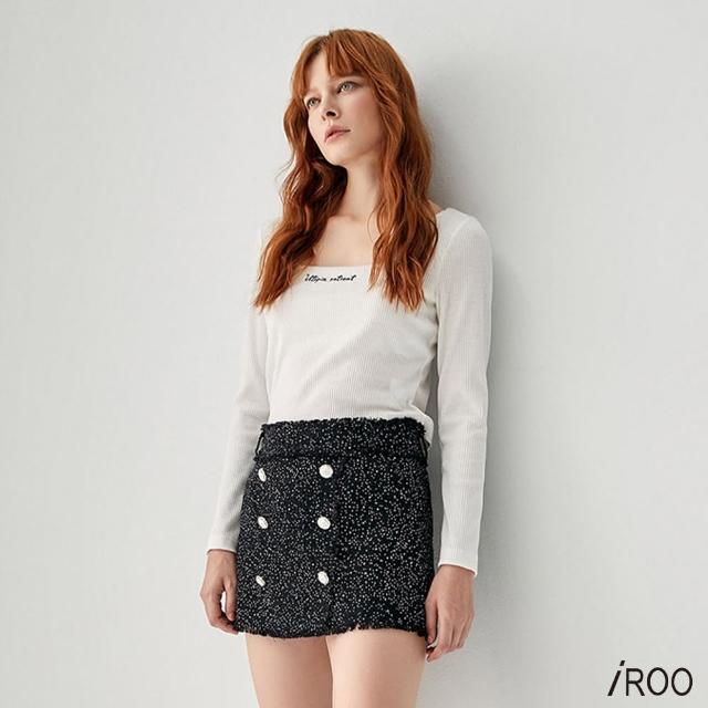 【iROO】立體點點花呢紗短褲