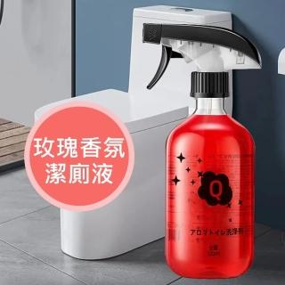 【潔淨專家】玫瑰香氛萬用潔廁劑500ML 3入組(1噴槍瓶+2補充瓶l強效去汙l長效清香l溫和配方l一沖即淨)