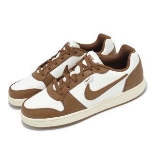 【NIKE 耐吉】休閒鞋 Ebernon Low PREM 男鞋 白 棕 皮革 緩衝 復古 板鞋(HV1797-121)