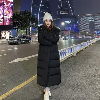 【巴黎精品】現貨+預購 頂級真90%白鴨絨羽絨外套羽絨衣(連帽加厚長版防寒保暖女夾克2色p1ah2)
