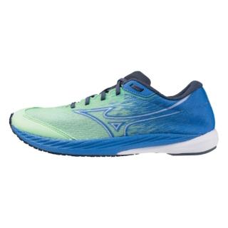 【MIZUNO 美津濃】慢跑鞋 男鞋 運動鞋 緩震 一般型 寬楦 DUEL 綠藍 U1GD255001