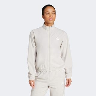 【adidas 愛迪達】外套 女 運動立領外套 TE 3S WOVEN JKT 灰 JE6173