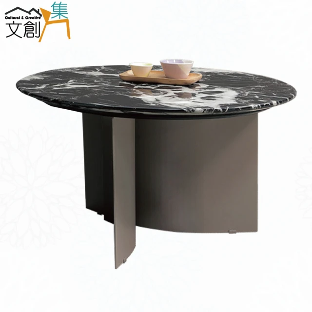 時尚屋 凱瑞1.6尺圓形岩板邊几RT9-I008(免組裝/岩