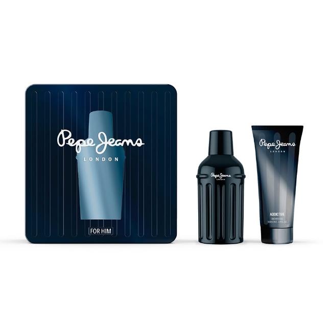 【Pepe Jeans】London 致命誘惑男性淡香精典雅奢華禮盒組-淡香精100ml/沐浴膠100ml(專櫃公司貨)