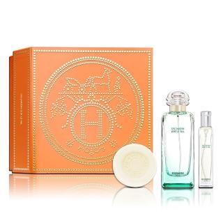 【Hermes 愛馬仕】尼羅河花園香氛禮盒-淡香水100ML+隨身瓶15ML+香氛皂50g(平行輸入)