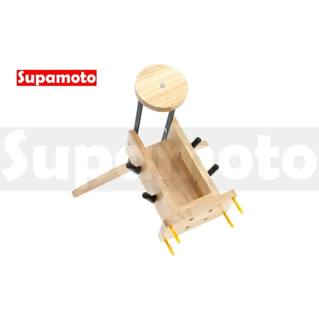 【Supamoto】安全帽架―多功能實木掛壁式(雙用/頭盔架/橡膠木/掛勾/外套架/鑰匙鉤/手套架/安全帽收納袋)