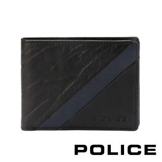 【POLICE】限量2折 頂級小牛皮8卡男用皮夾 孟菲斯系列 全新專櫃展示品(黑色)