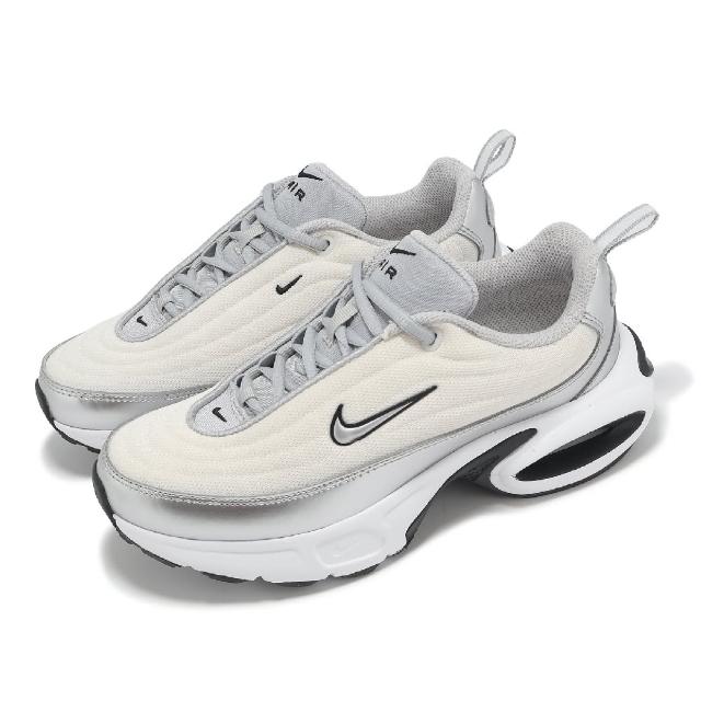 【NIKE 耐吉】休閒鞋 Wmns Air Max Portal SE 女鞋 米白 銀 厚底 增高 氣墊 運動鞋(HM0256-001)