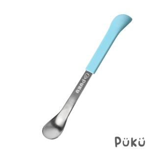 【PUKU 藍色企鵝】2in1幼兒湯匙(湖水藍)