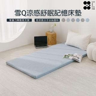 【Jindachi 金大器】單人加大3.5尺-厚5cm雪Q涼感舒眠記憶床墊-多色可選(租屋族 外宿族 學生住宿 釋壓床墊)