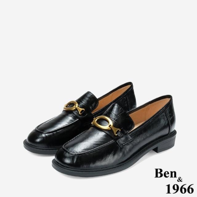 【Ben&1966】高級質感牛油皮個性復古樂福鞋-24809