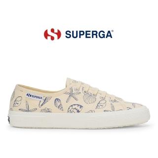 【SUPERGA】休閒鞋 女鞋 3750 輕量系列 海洋 貝殼 米黃色 S1133KW-A8H