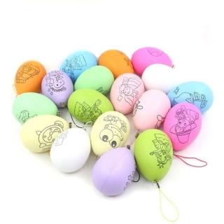 【塔克百貨】24入 彩色蛋 DIY 復活節彩繪蛋 塗鴉蛋 雞蛋 空白蛋 造型蛋 模擬雞蛋 端午節 立蛋 美勞玩具