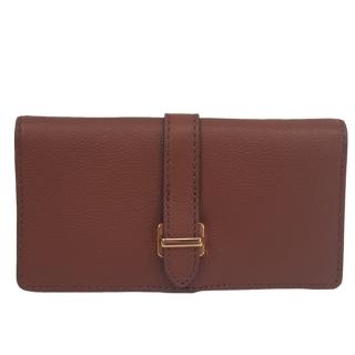 【FOSSIL】Emery Small Snap Bifold真皮金釦長夾(咖啡/送禮)