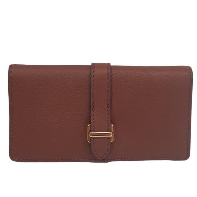 【FOSSIL】Emery Small Snap Bifold真皮金釦長夾(咖啡/母親節送禮)