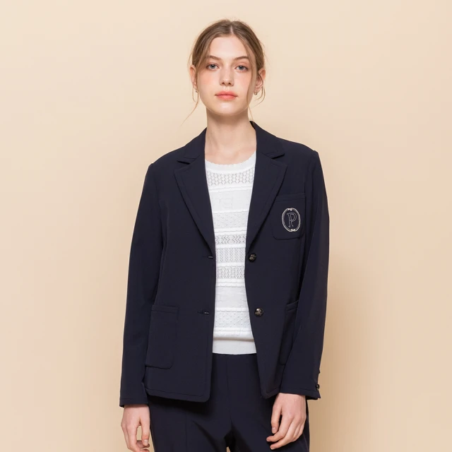 創翊韓都 正韓外套 方領切線西裝外套YAB1014-創翊韓都