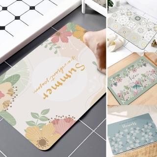 【半島良品】吸水防滑奈米絨軟式仿珪藻土地墊-60x40cm(多款選 臺灣設計印刷)