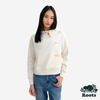 【Roots】Roots女裝- ACTIVE INTERLOCK 連帽上衣(白色)