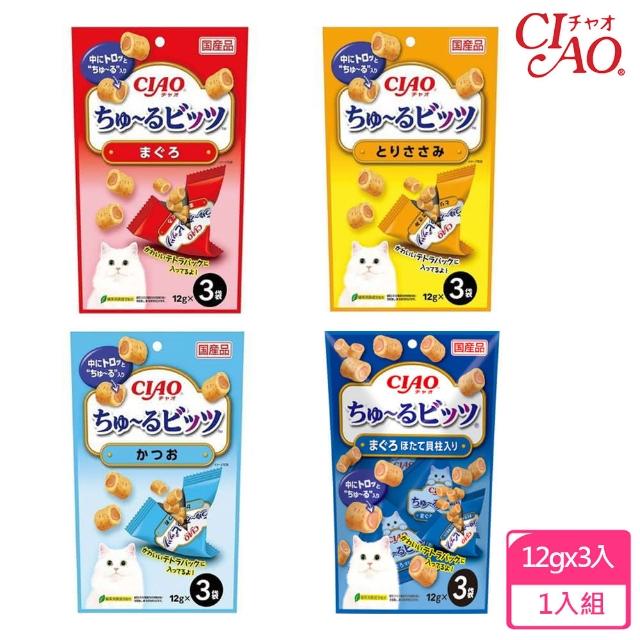 【CIAO】啾嚕迷你捲心塊12gx3入(CIAO/捲心塊/貓零食)