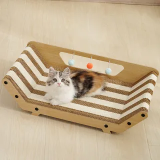 【喵仙兒】貓體工學彩色貓抓床(貓抓板 貓玩具 貓窩)