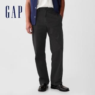 【GAP】男裝 卡其褲-灰黑色(598213)