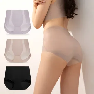 【蒂巴蕾】中高腰 微體雕無痕抗菌內褲-10D冰絲 M號-XL號(植物系桑蠶絲 涼感內褲 高腰 女內褲 包覆內褲)