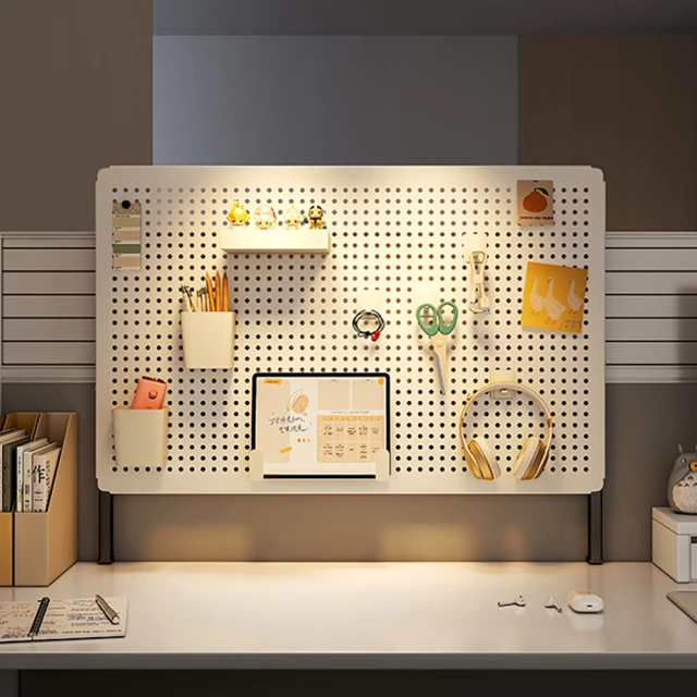 Easy buy 居家生活 夾式洞洞板收納架-桌上型80X40CM(洞洞板架 層架 收納架 置物架)