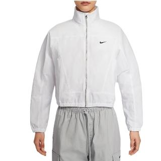 【NIKE 耐吉】AS W NSW EVRTHNG WVN RPL UV 女款 短版 夾克外套 白 飛行外套 長袖(HJ1000-100)