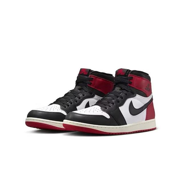 【NIKE 耐吉】Air Jordan 1 High OG Black Toe Reimagined GS 大童 黑紅色 黑腳趾 高筒 休閒鞋(FD1437-106)